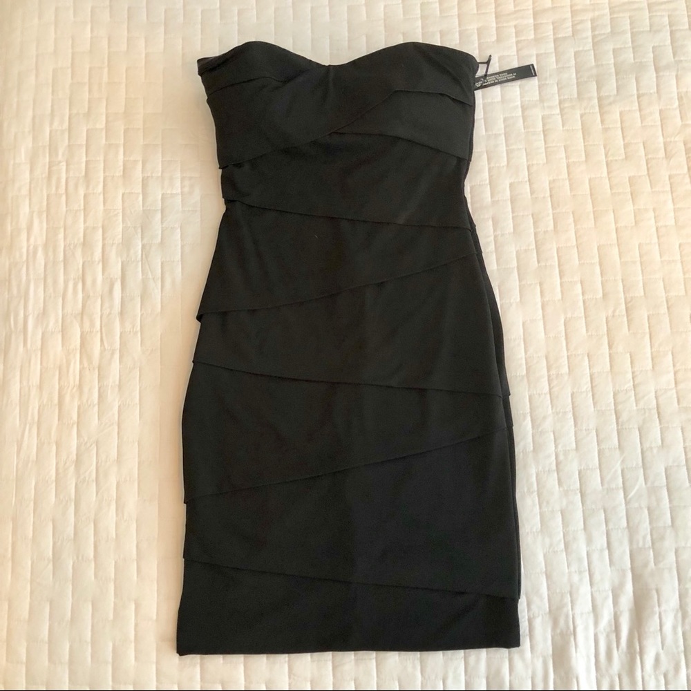 Black Fitted Instantly Slimming Little Black Dress